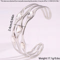 Zircon-encrusted Multi-layered Personalized Open C-shaped Wide Bracelet