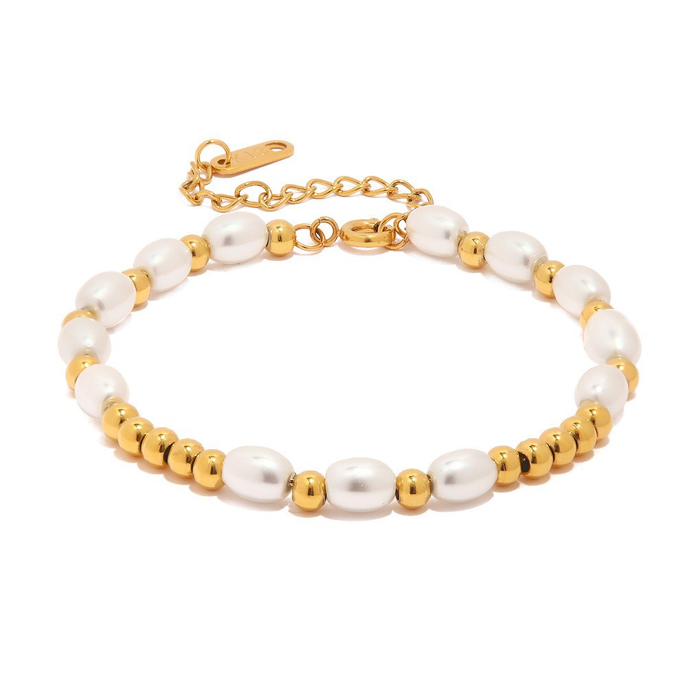 Pearl Bracelet Jewelry Stainless Steel Does Not Fade