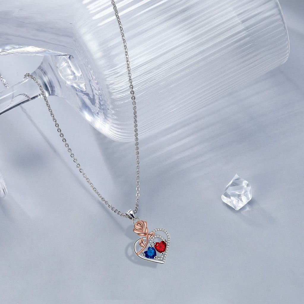 European And American Style Jewelry Rose Heart Fashion Elegant Necklace For Women