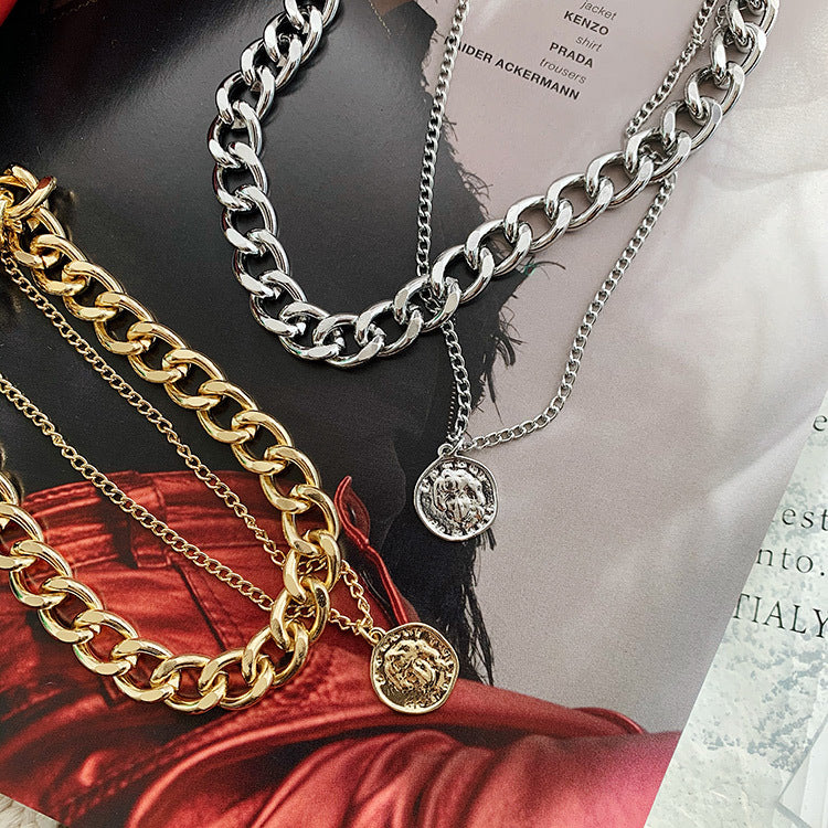 Chain hip hop necklace short clavicle chain women