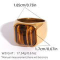 Stainless Steel Tiger Eye Ring With A Bold High-End Look