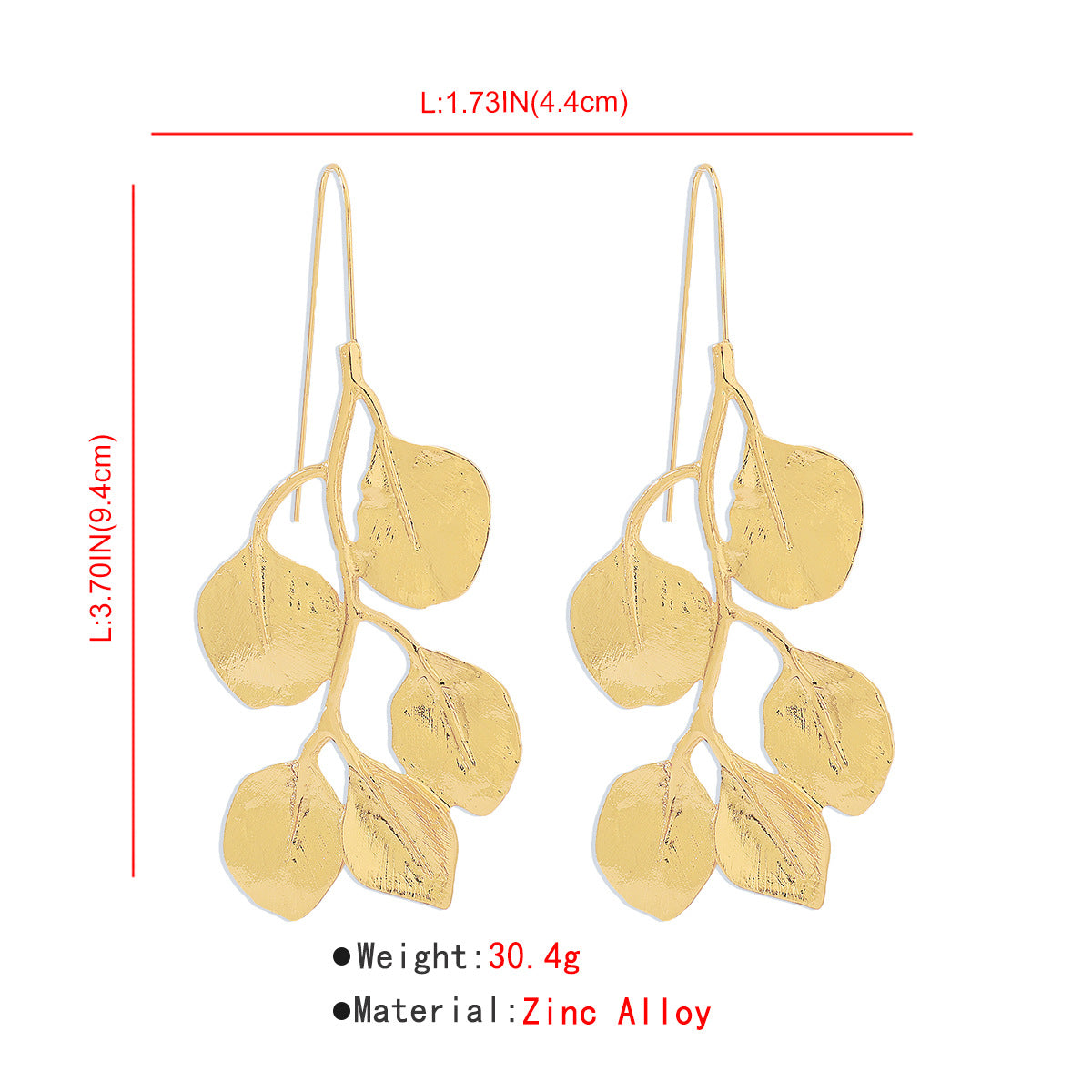 Earring Necklace Luxury Metal Leaf Earrings Choker For Women Personality Jewelry Gift
