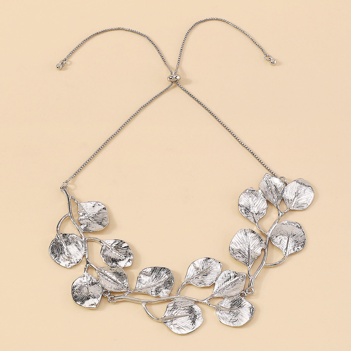 Earring Necklace Luxury Metal Leaf Earrings Choker For Women Personality Jewelry Gift