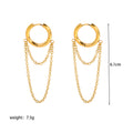 Double-layer Chain Fashion Design Sense Tassel Earrings