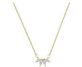 Fashion Jewelry Minimalist Shining Flower Petal Necklace For Women Girls Lotus Flower Pendant Necklace Female Party Anniversary Jewelry Gift